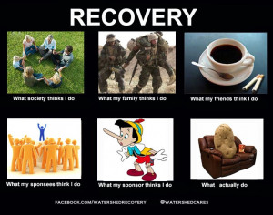 Recovery What society thinks I do...What my family thinks I do... # ...