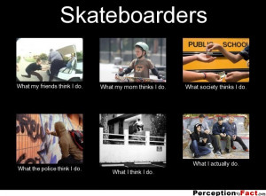 Skateboarders What my friends think I do. What my mom thinks I do ...
