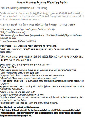Weasley Twin Quotes 1 by elfgirlunltd