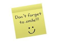 Cute sticky note with a quote that says don't forget to smile with a ...