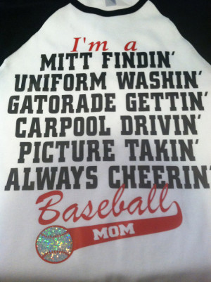 Baseball Sayings For Shirts I'm a baseball mom shirt
