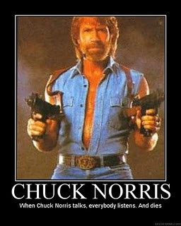 huck Norris never needs a flash light, he just stares into the ...