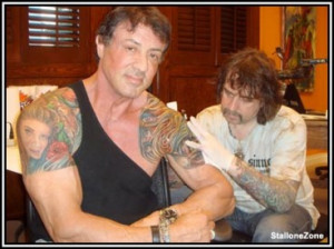 Sylvester Stallone Tattoos on Body