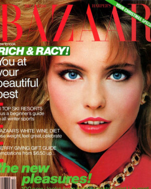 Kim Alexis covers Harpers Bazaar Magazine (US) December 1982: Harpers ...