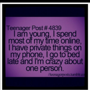 life of a teenager.