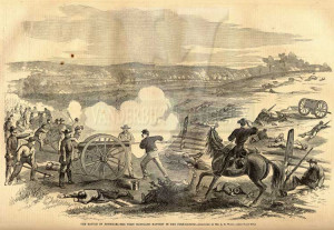 The Battle of Antietam - The First Maryland Battery in the Fore-Ground ...