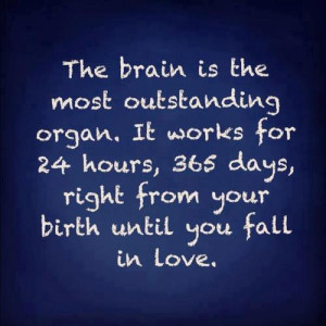 The brain is the most outstanding organ It works for 24 hours, 365 ...