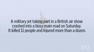 Footage posted online shows the moment a plane crashed onto a busy ...