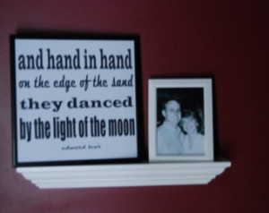 edward lear hand in hand quote framed 12x12 or 16x16 canvas