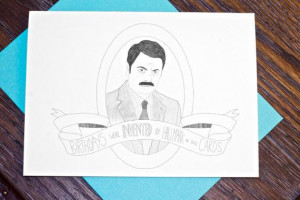 Parks and Rec Ron Swanson Birthday Quote Card