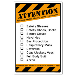 AI-sp367 - Attention, do you have your safety equipment? Safety Poster