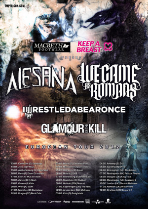 alesana we came as romans details tour poster for alesana we came ...