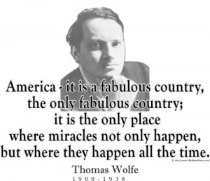 Design #GT433 Thomas Wolfe - America, it is a fabulous country