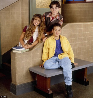 Popular show: Rider is shown with Danielle Fishel and Ben Savage in a ...