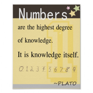 Math quote by Plato Posters