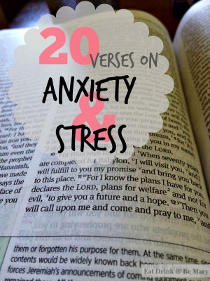 Go & Let God: 20 Verses on Anxiety and StressAnxiety Bible Quotes, God ...