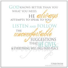 ... you. God will send you the best support you need, the Comforter