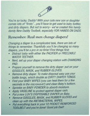 step by step directions on how to change a diaper for daddy