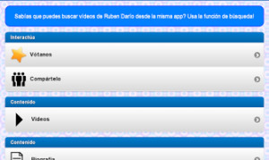 Screenshot of Ruben Dario Poems and Quotes