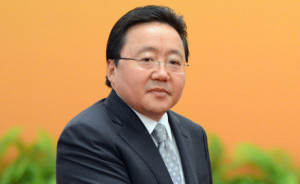 Tsakhiagiin Elbegdorj on the occasion of his re election for the post