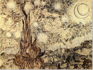 The Vincent Van Gogh Painting Starry Night By Using The Paper Coiling ...
