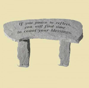 If you pause to reflect... Small Garden Bench