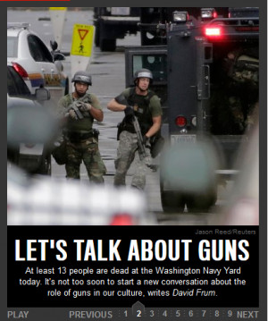 ... gun control in the wake of the deadly Washington Navy Yard shooting
