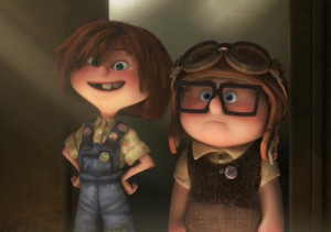 Young Carl, with Young Ellie.