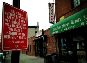 Street Artist Posts Rap Lyric Signs Around New York City