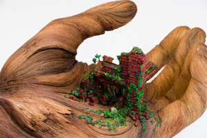Cycle of Decay: A Sculpted Ceramic Hand that Looks Like a Carved Tree ...