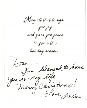 Greeting cards from Anita Busch to Dan Moldea: