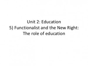 GCE Sociology Revision (AQA)- Unit 2 Education- Functionalist and the ...