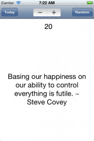 View bigger - Stephen R. Covey Quotes for iPhone screenshot