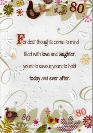 Female 80th 80 Birthday Cards Poetry In Motion Glitter Greeting Card ...