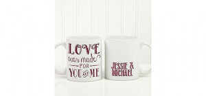 Personalized Romantic Coffee Mug - Love Quotes - Valentine's Day Gifts