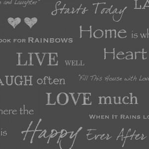 love wallpaper shimmer wall quotes wallpaper black silver wall quotes ...