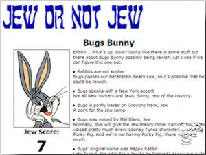 ... to break out the news to the world -“Bugs Bunny might be Jewish