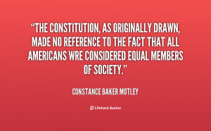The Constitution, as originally drawn, made no reference to the fact ...