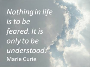 Overcome public speaking nerves with this quote: Nothing in life is to ...