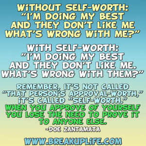 Without self-worth: