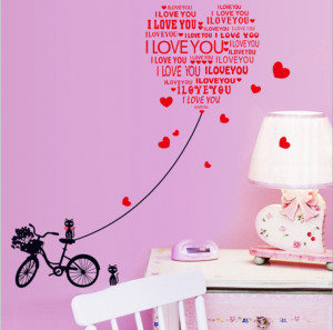 love you quotes wedding decoration wedding stickers wall sticker ...