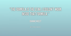 The formula is the star. I couldn't work inside that formula.”