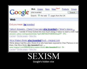 Sexism - Google's Hidden Vice she invented turned into he invented