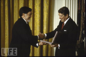 received the National Medal of Arts from President Ronald Reagan.