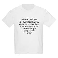 Twilight Romantic Quotes Heart Kids Light T-Shirt