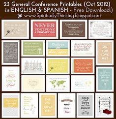 : General Conference Printables - October 2012 - November Visiting ...