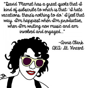 Annie Clark (a.k.a. St. Vincent) Quotations, in Illustrated Form