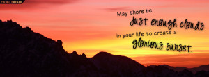 Sunset Quote Facebook Cover