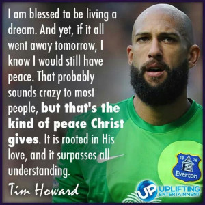 Tim Howard Amen!!!! The world needs more athlete like him! This was ...