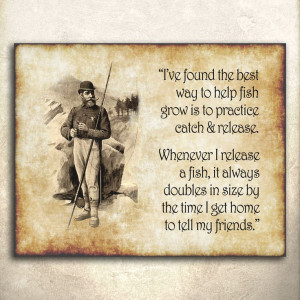 Vintage fishing humor quote and art